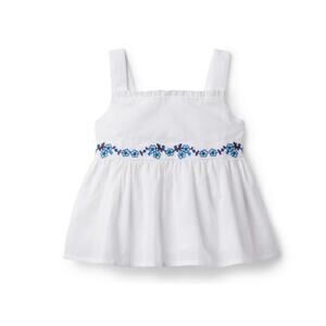Janie and Jack lovely top embroidered white top 3T
